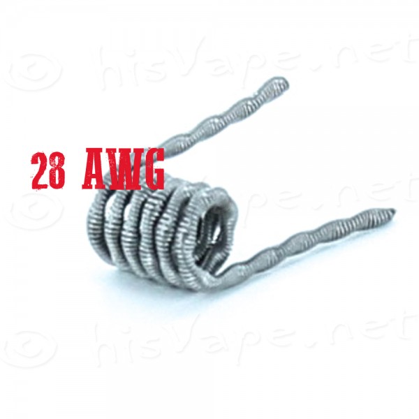5x Twisted Core Clapton Coil 28AWG